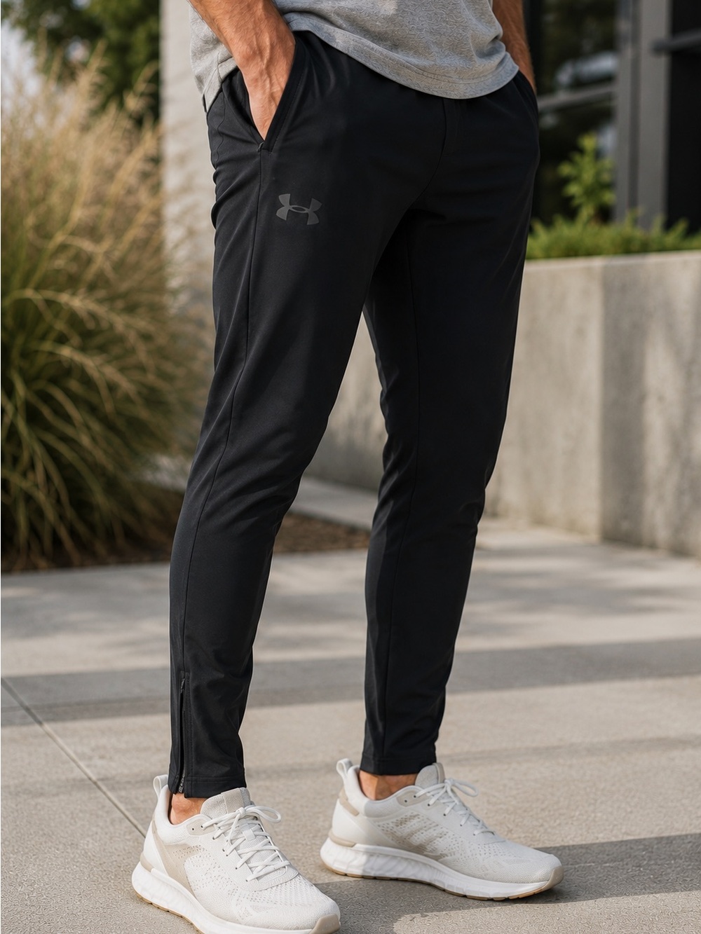 Under Armour Black Men’s Athletic Joggers with Zipper Back Pockets
